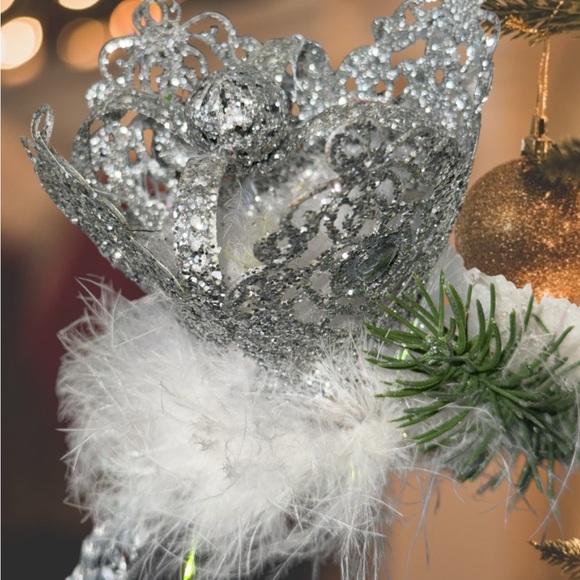 Christmas White Swan Headband, White Christmas Headpiece, Princess Tiara - Picture 7 of 16